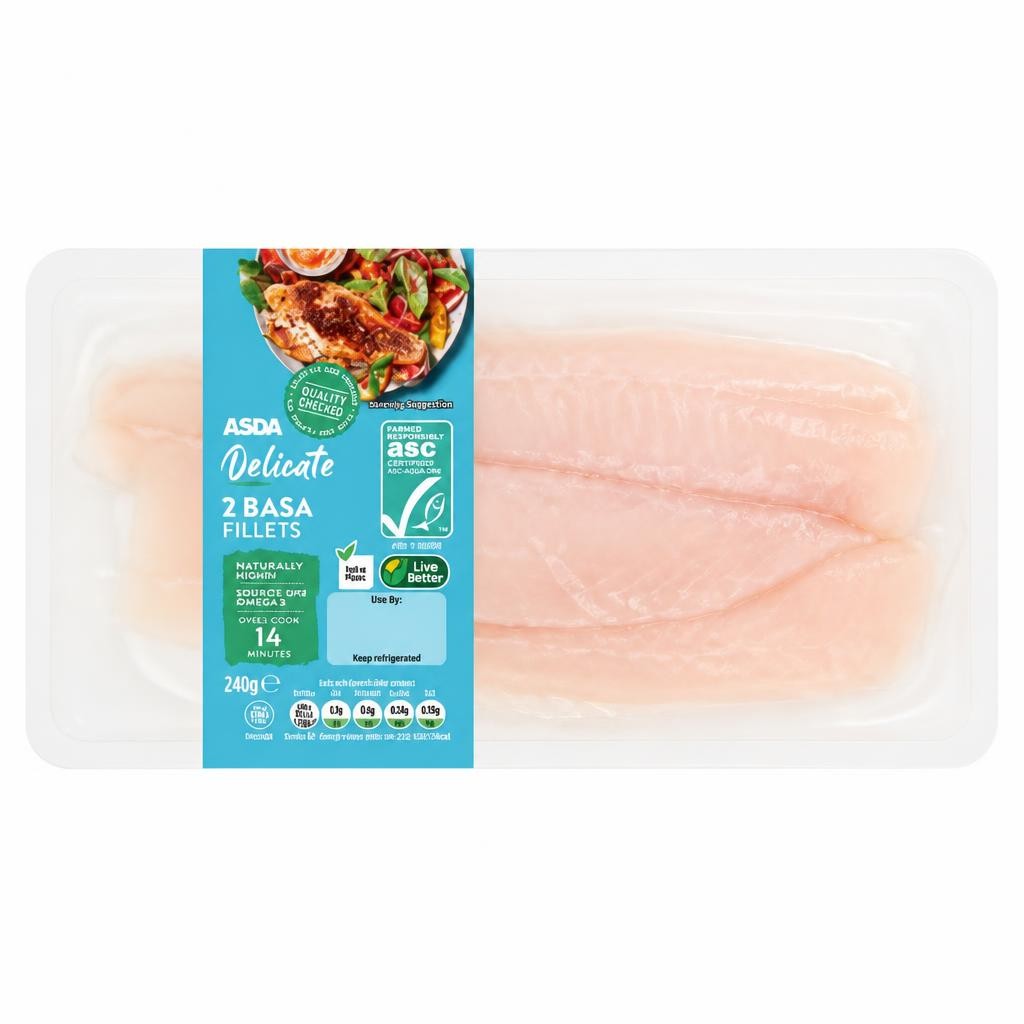 ASDA Delicate 2 Basa Fillets 240g