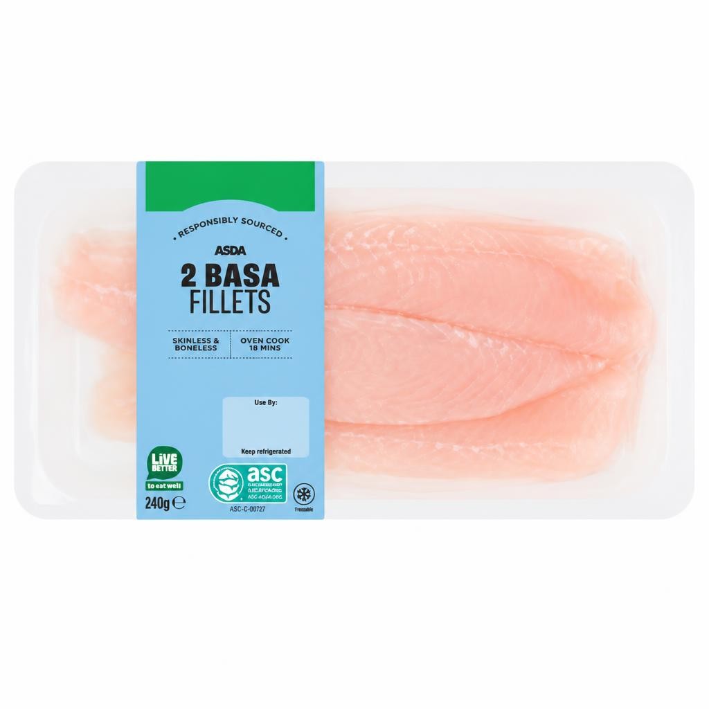 ASDA 2 Basa Fillets 240g