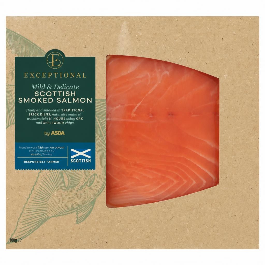 Exceptional by ASDA Exceptional by  Mild & Delicate Scottish Smoked Salmon 100g