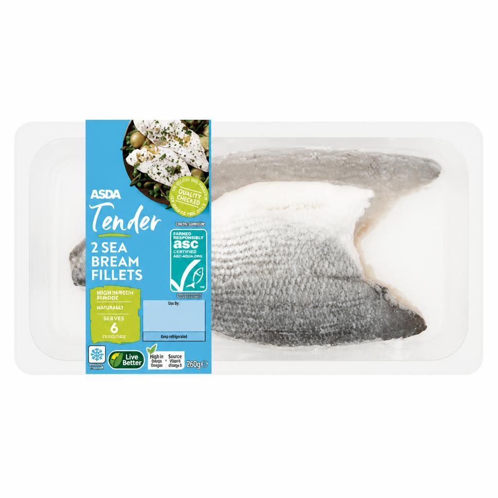 ASDA Tender 2 Sea Bream Fillets 180g