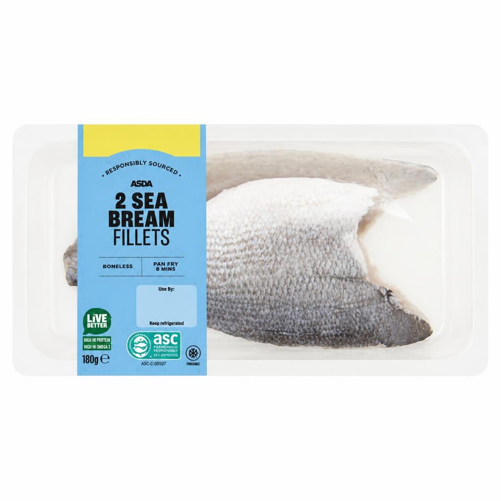 ASDA 2 Sea Bream Fillets 180g