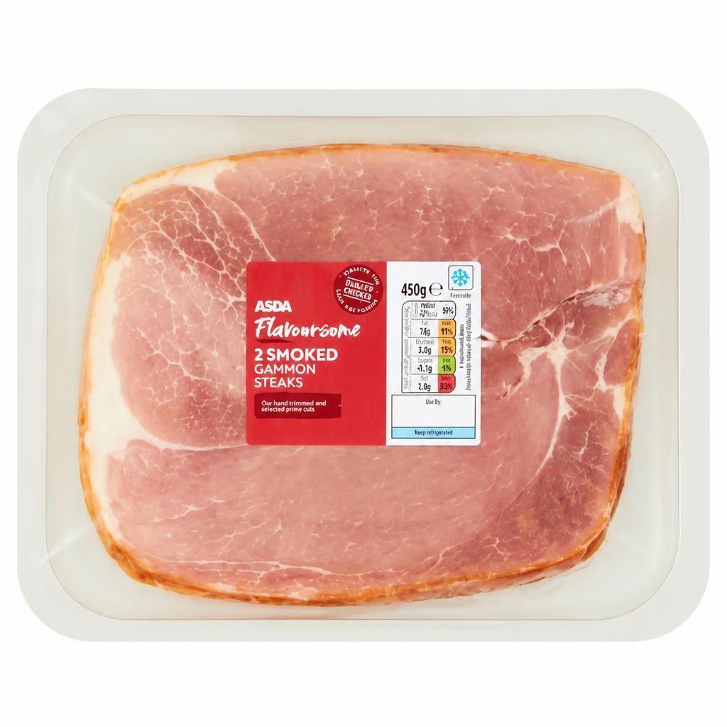 ASDA Flavoursome 2 Smoked Gammon Steaks 450g