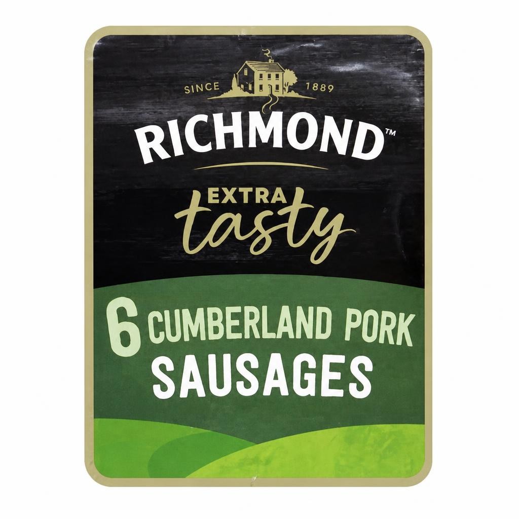 Richmond Extra Tasty 6 Cumberland Pork Sausages 400g