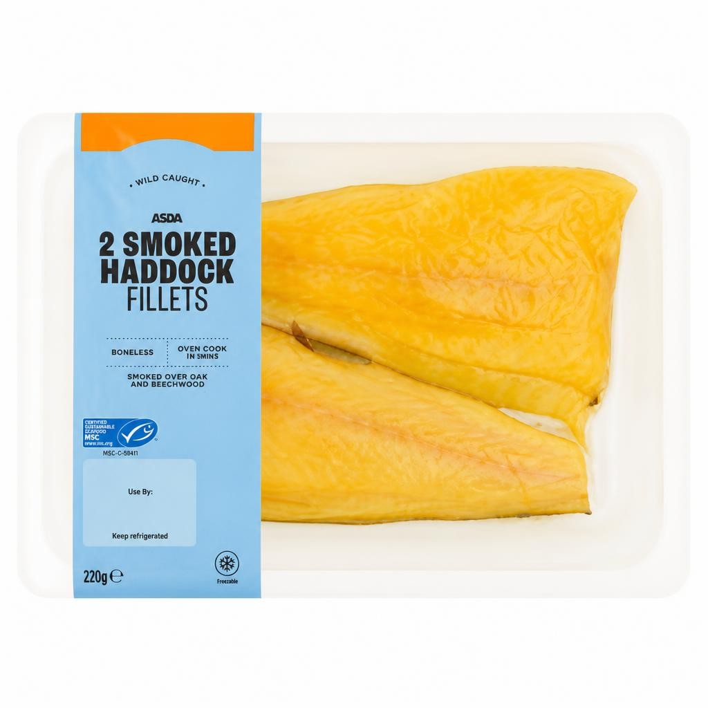 ASDA 2 Smoked Haddock Fillets 220g