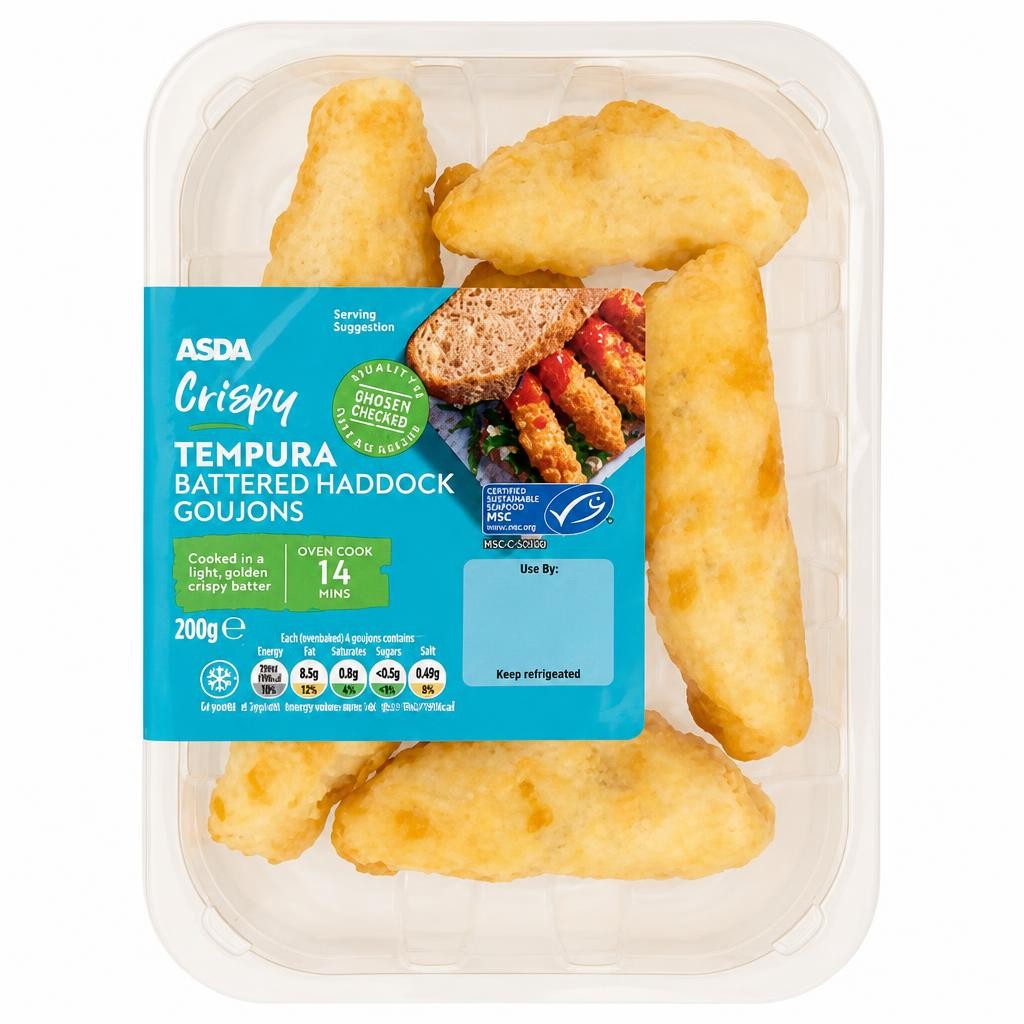ASDA Tempura Battered Haddock Goujons 200g