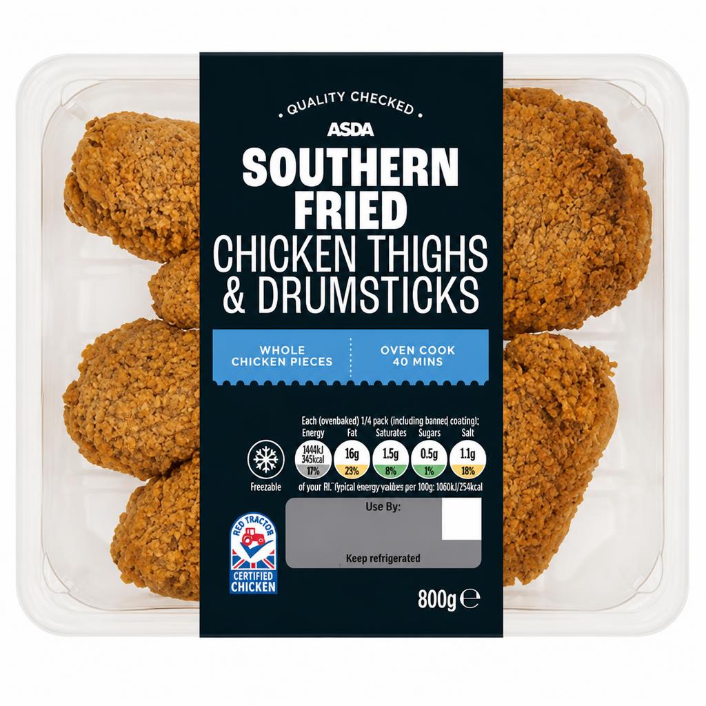 ASDA Southern Fried Chicken Thighs & Drumsticks 800g