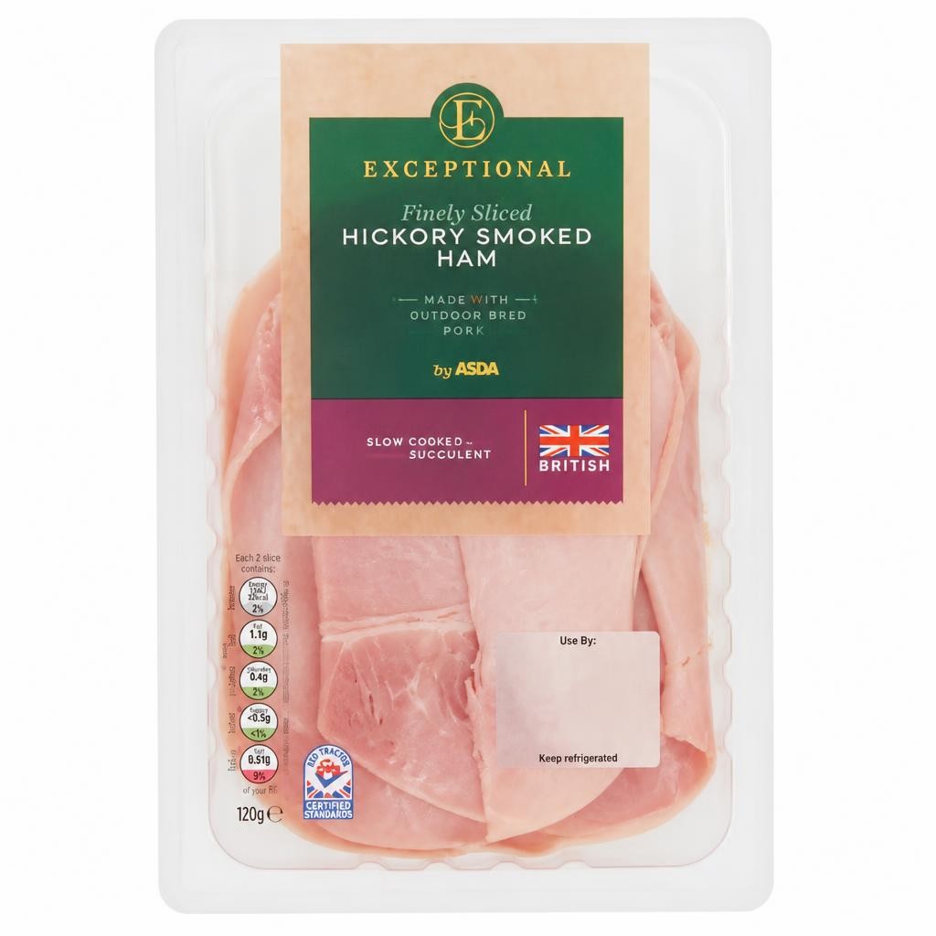 Exceptional by ASDA Finely Sliced Hickory Smoked Ham 120g