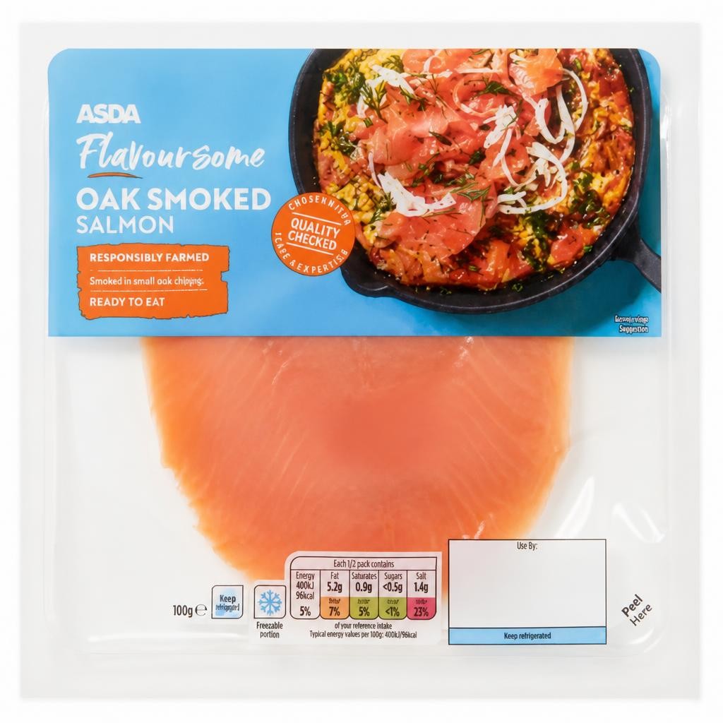 ASDA Flavoursome Oak Smoked Salmon 100g