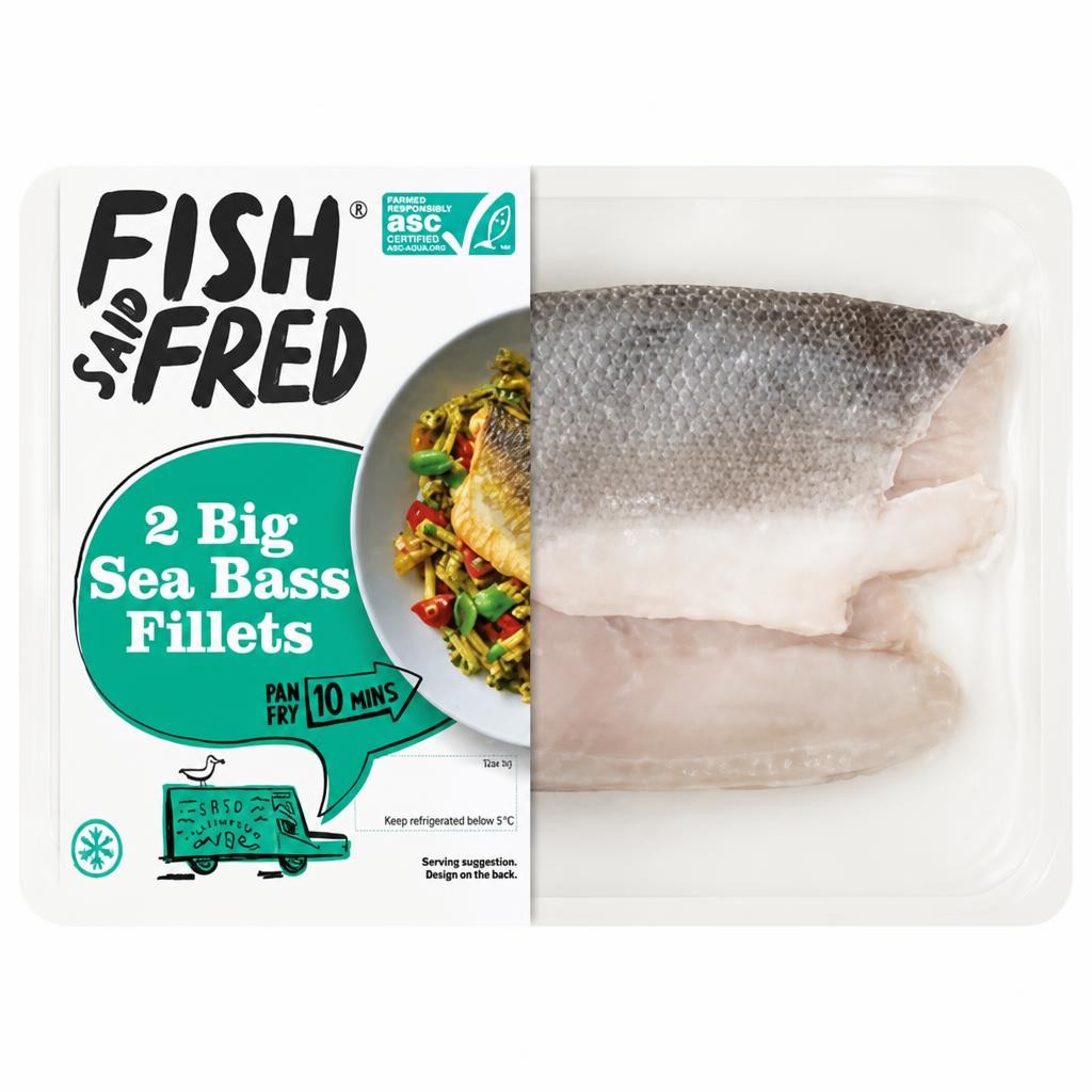 Fish Said Fred Big Sea Bass Fillets 240g