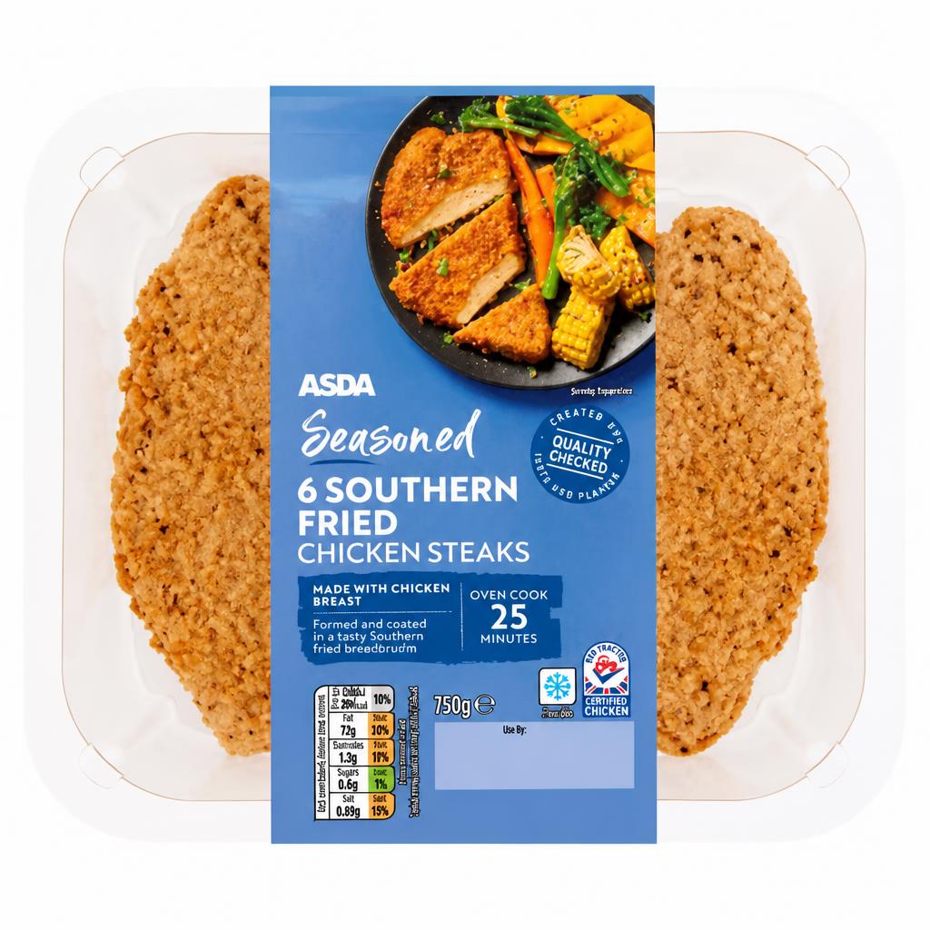 ASDA Seasoned 6 Southern Fried Chicken Steaks 750g
