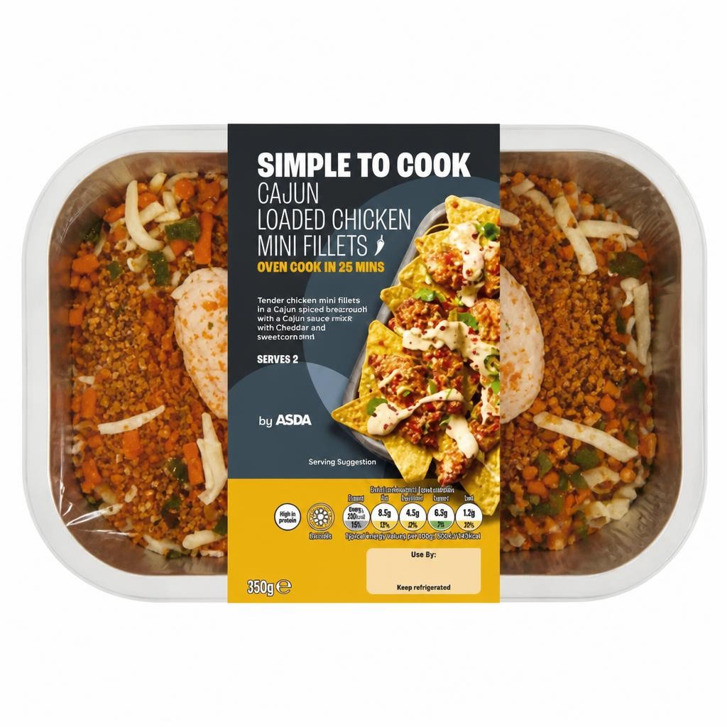 ASDA Simple to Cook Cajun Loaded Chicken Mini Fillets 350g