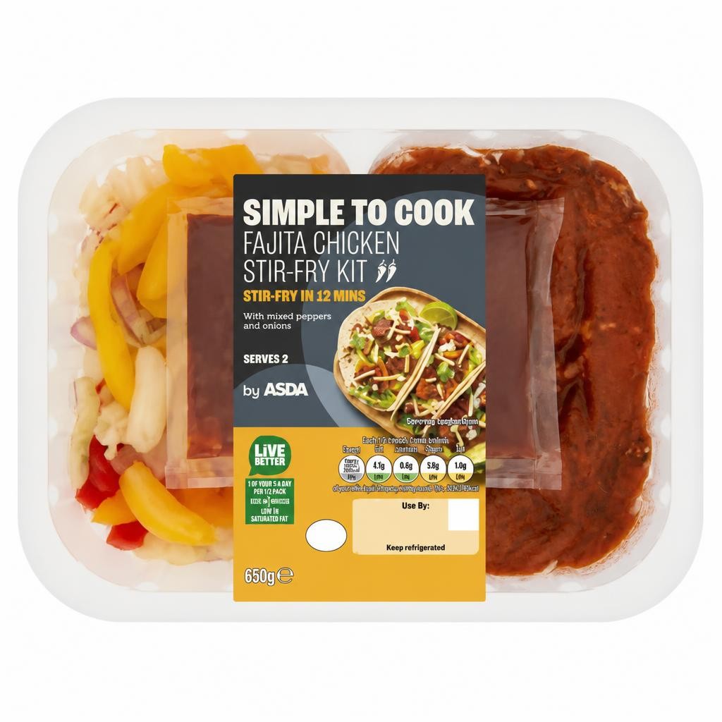 ASDA Simple to Cook Fajita Chicken Stir-Fry Kit 650g