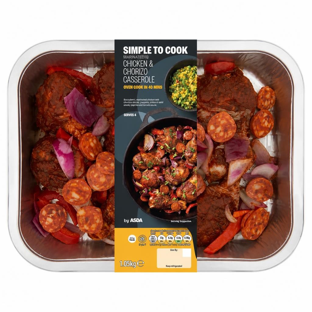 ASDA Simple to Cook Spanish Inspired Chicken & Chorizo Casserole 1.05kg