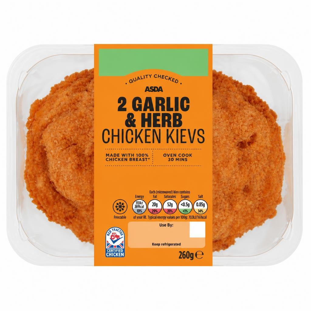 ASDA 2 Garlic & Herb Chicken Kievs 260g