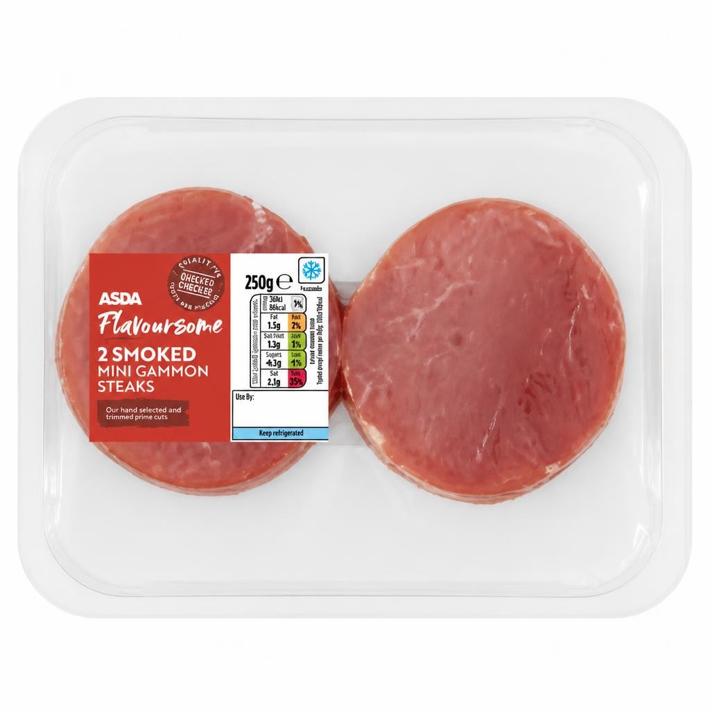 ASDA 2 Smoked Mini Gammon Steaks 250g