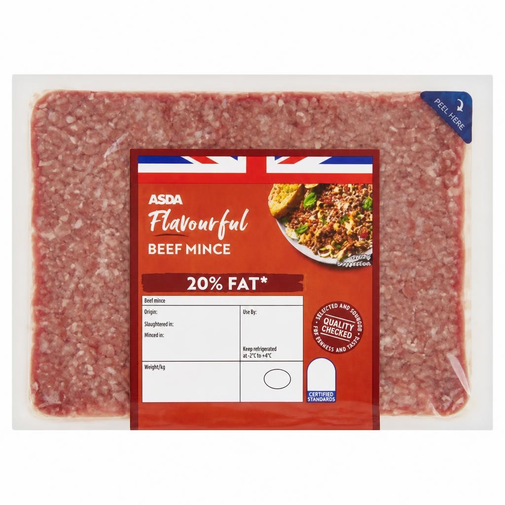 ASDA 20% Fat Beef Mince 500g