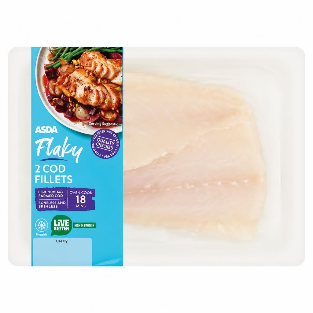ASDA 2 Flaky Cod Fillets 260g
