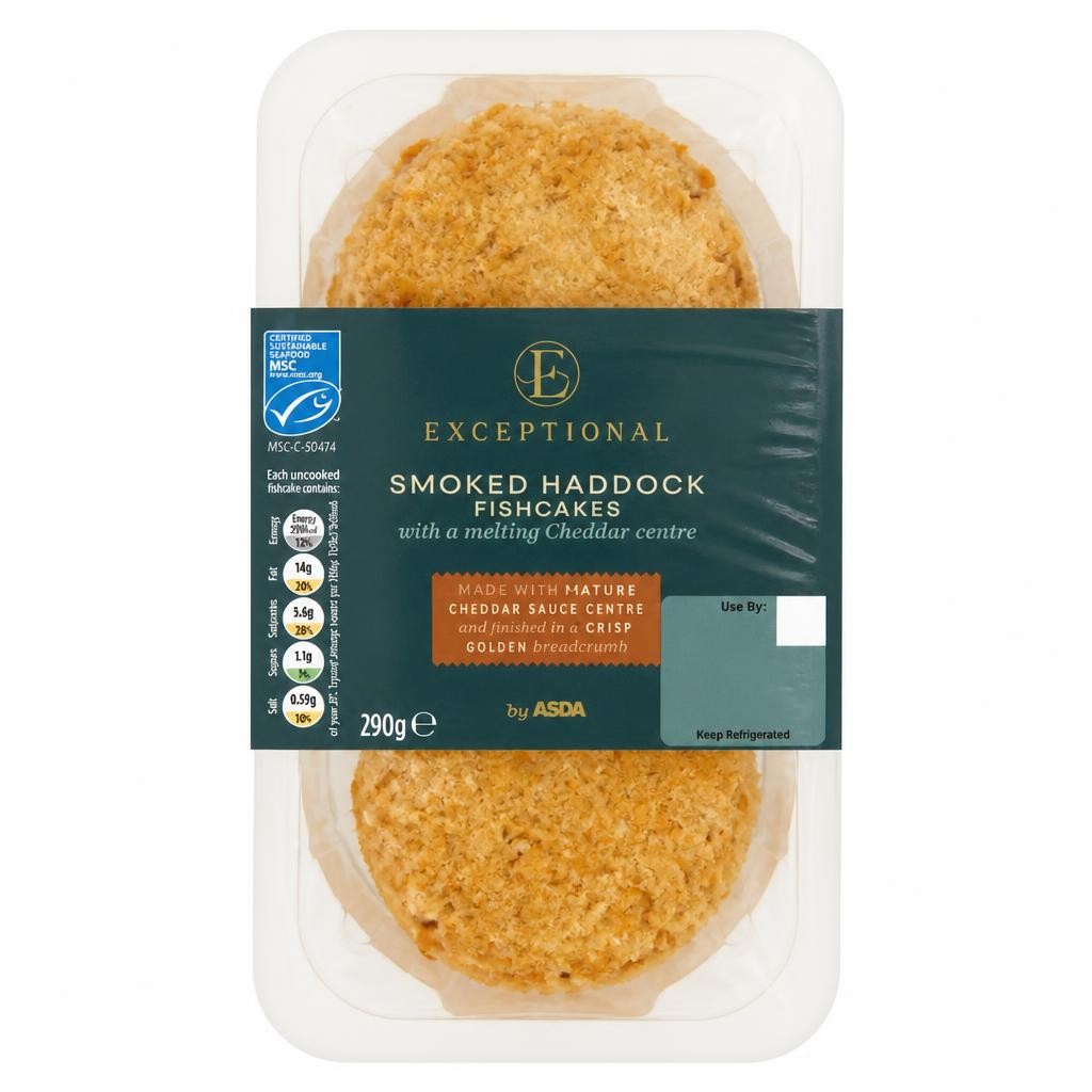 Exceptional by ASDA Exceptional by  Smoked Haddock Fishcakes 290g