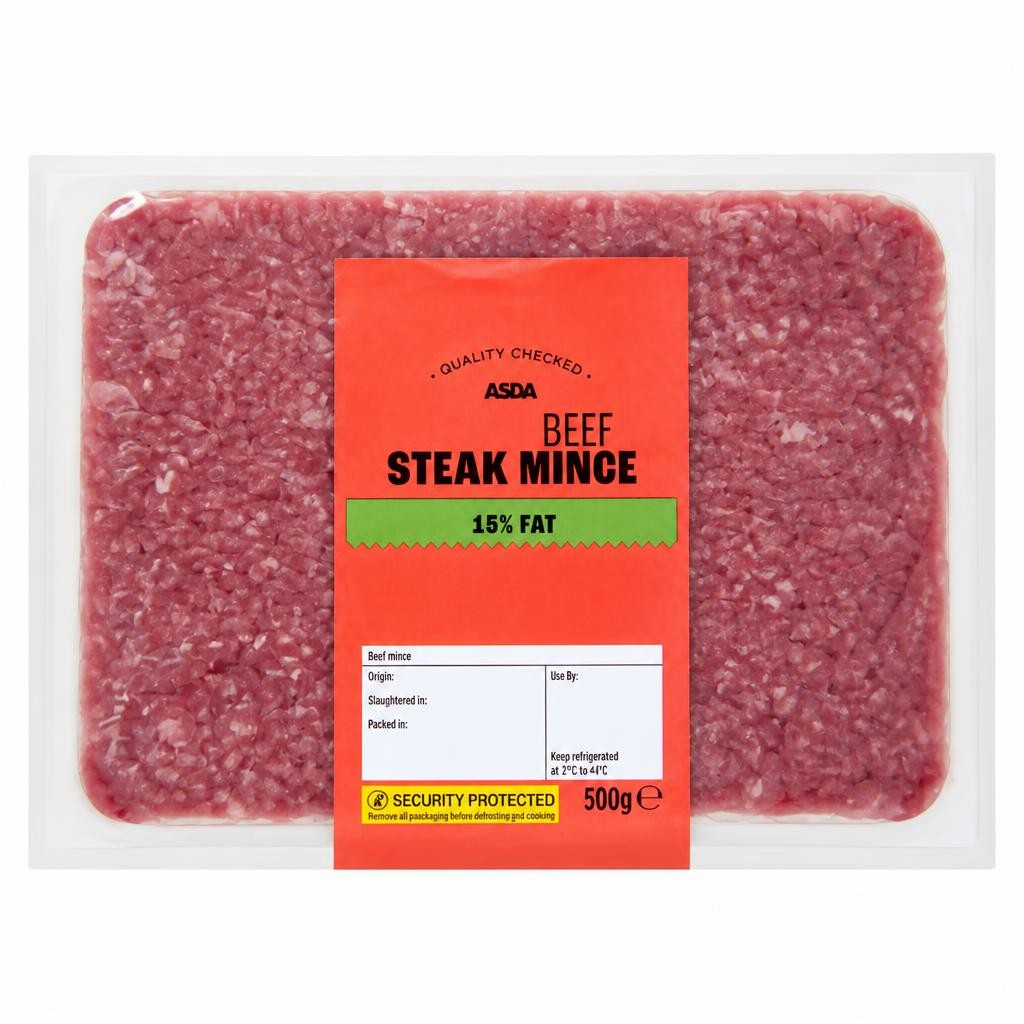 ASDA Beef Mince 15% Fat 500g