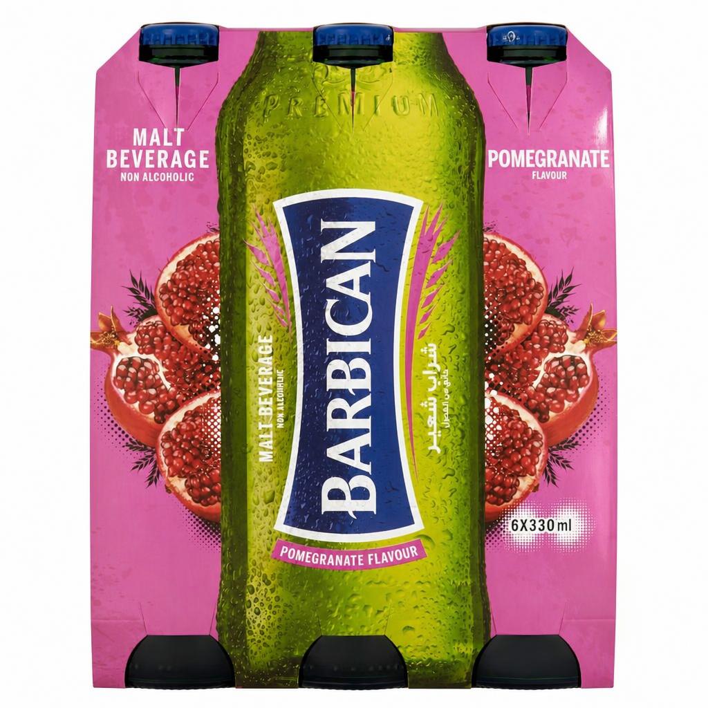 Barbican Malt Beverage Non Alcoholic Pomegranate Flavour 6 x 330ml
