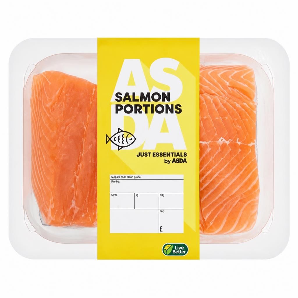 JUST ESSENTIALS by ASDA Salmon Portions (Typically 350g) (Typically 0.35KG)