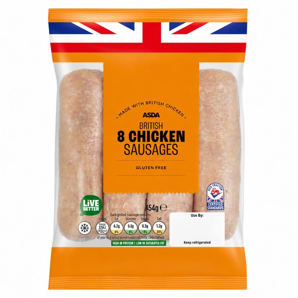ASDA ASDA 8 Succulent Chicken Sausages 454g