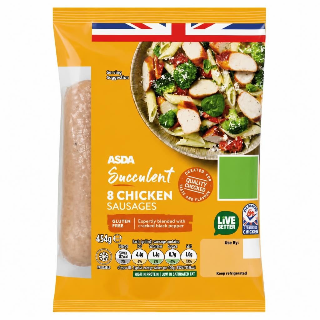 ASDA ASDA 8 Succulent Chicken Sausages 454g