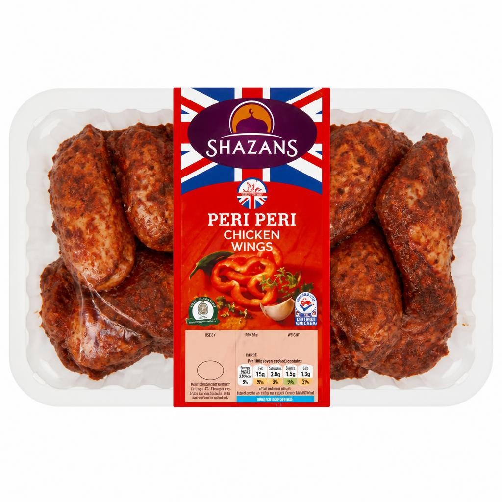 Shazans Peri Peri Chicken Wings 900g