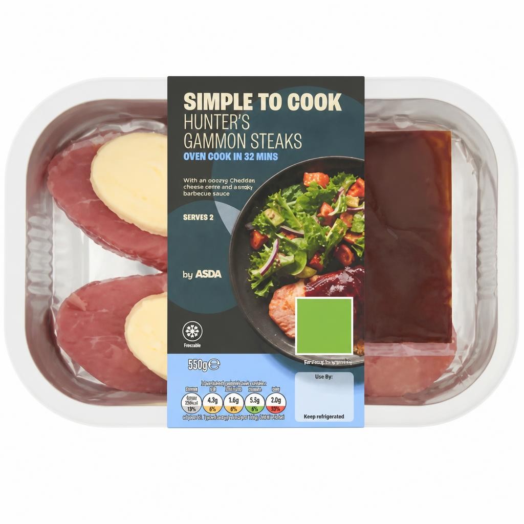ASDA Hunter's Gammon Steaks 357g