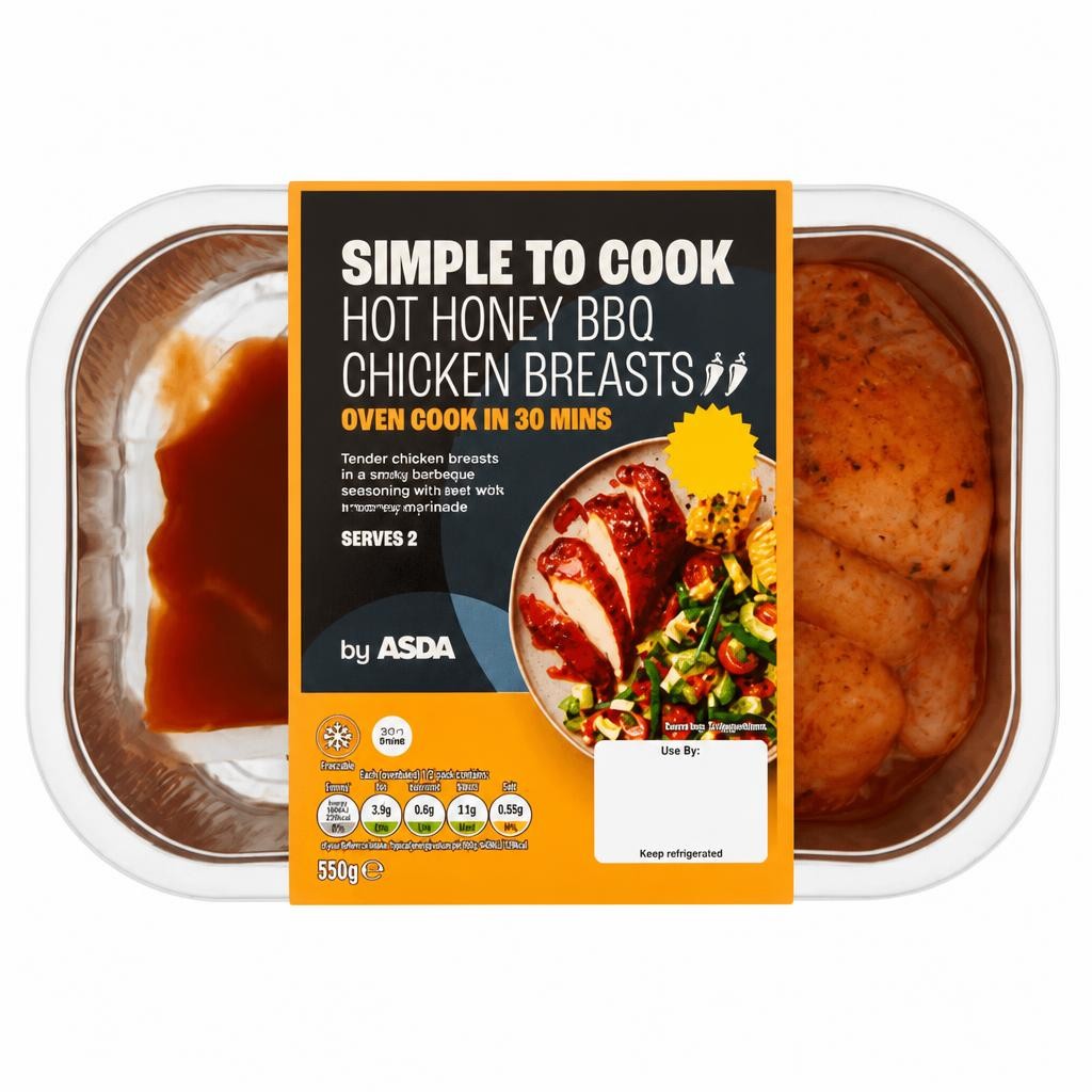 ASDA Hot Honey BBQ Chicken Breasts 350g