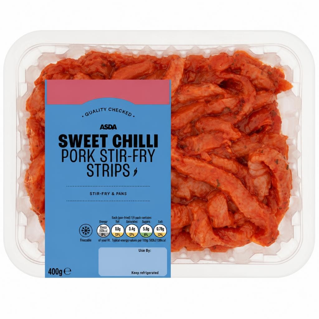 ASDA Sweet Chilli Pork Stir Fry Strips 400g