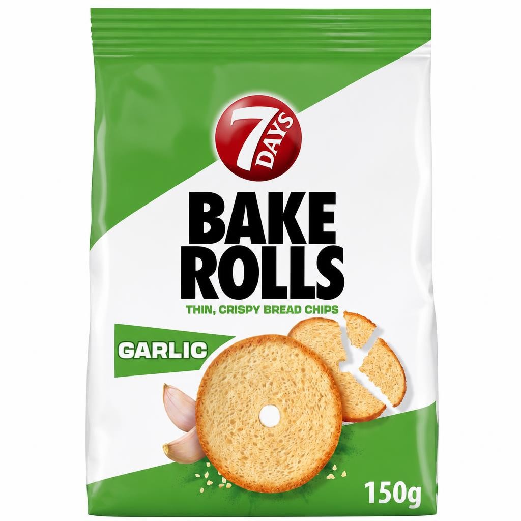 7 Days Bake Rolls - Garlic 150g