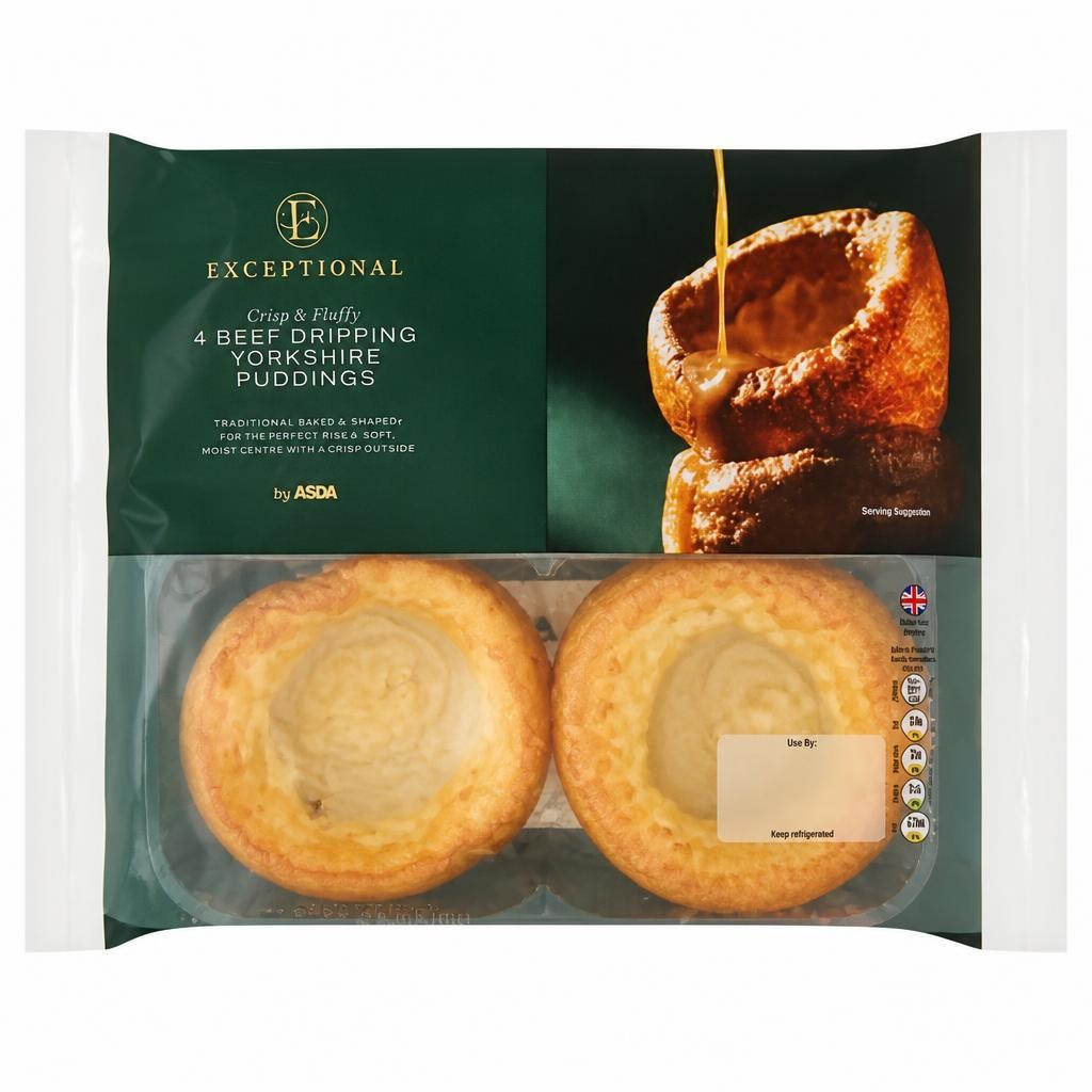 Exceptional by ASDA Exceptional 4 Beef Dripping Yorkshire Puddings 192g