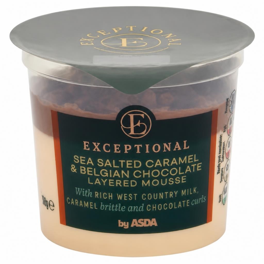 Exceptional by ASDA Sea Salted Caramel & Belgian Chocolate Layered Mousse 110g