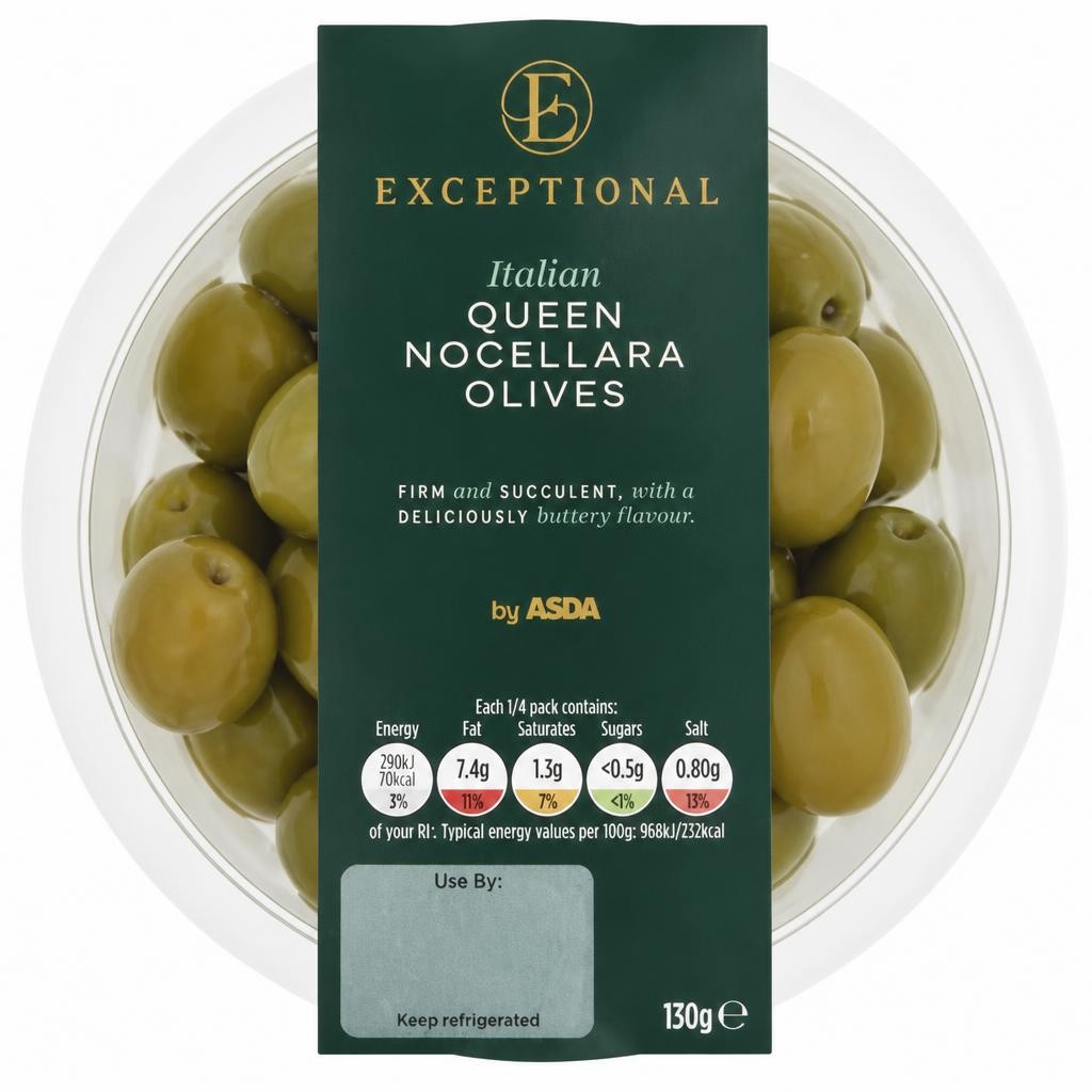 Exceptional by ASDA Exceptional by  Italian Queen Nocellara Olives 130g