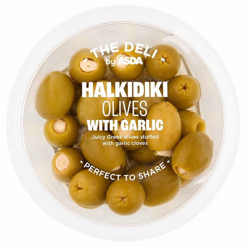 ASDA The Deli Halkidiki Olives with Garlic 150g