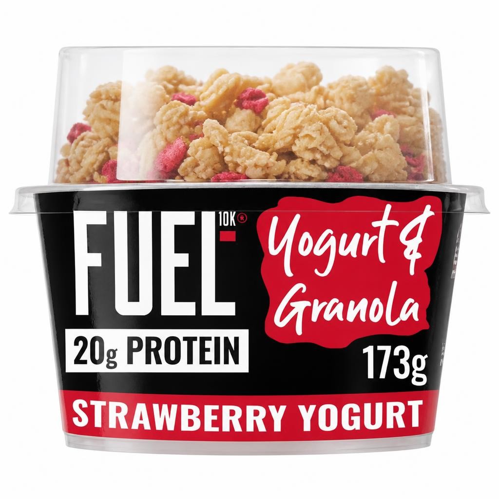 FUEL10K High Protein Strawberry Yogurt & Raspberry Granola Breakfast Pot 173g
