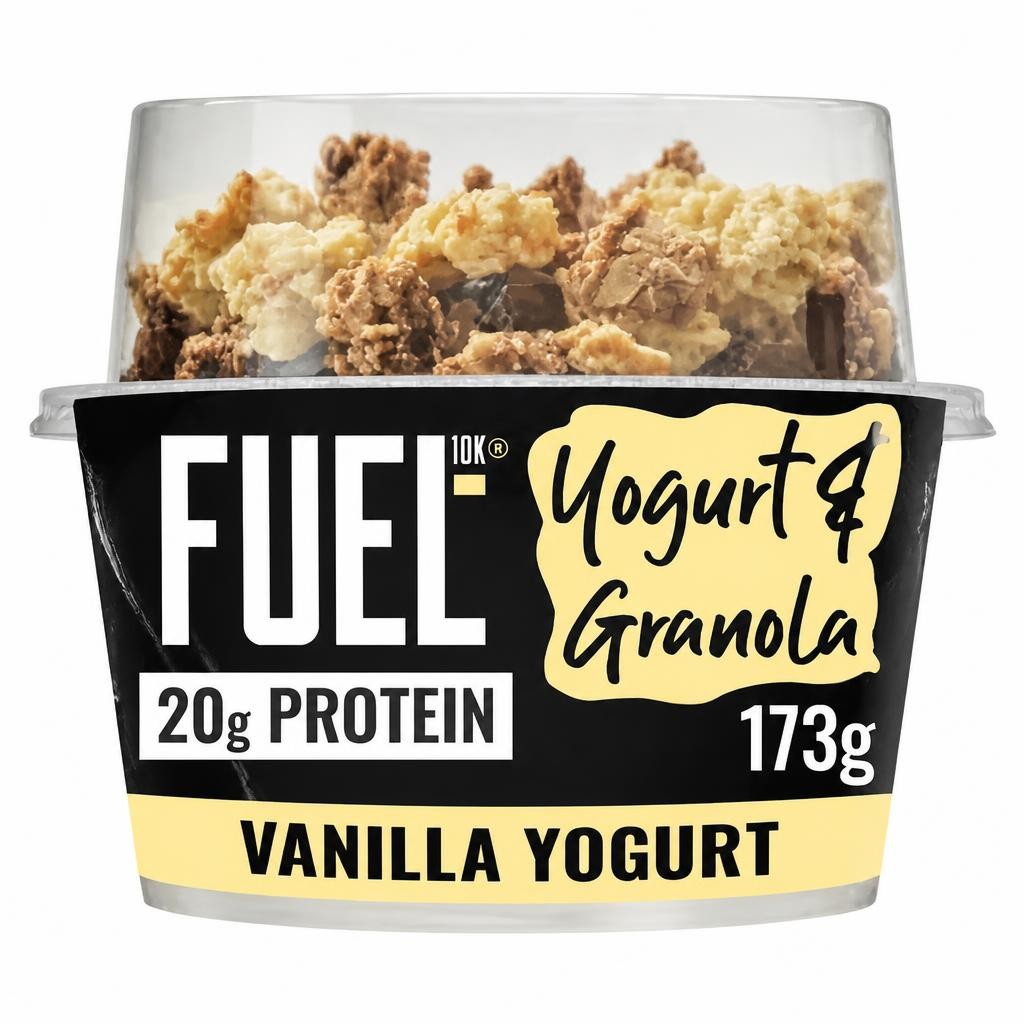 FUEL10K High Protein Vanilla Yogurt & Chocolate Granola Breakfast Pot 173g