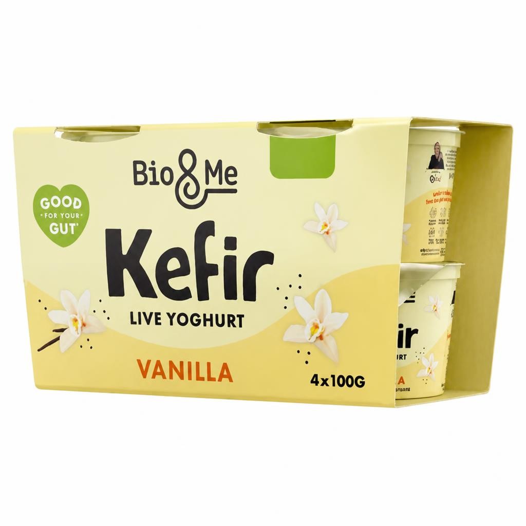 Bio & Me Kefir Vanilla Live Yoghurt 4 x 100g