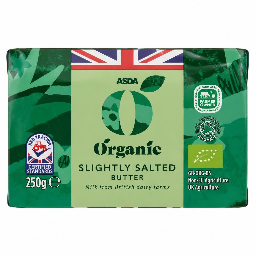 ASDA Organic Slightly Salted Butter 250g