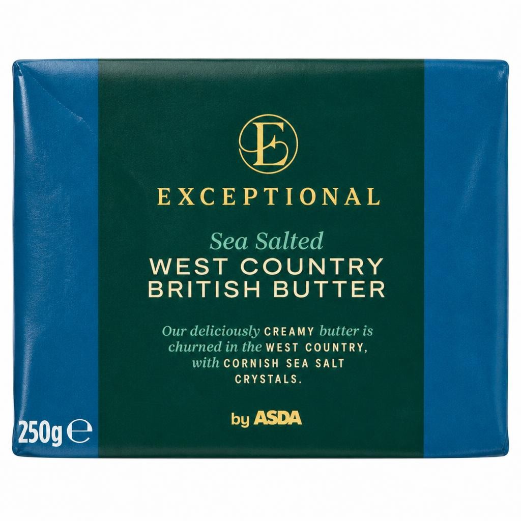 Exceptional by ASDA Sea Salted West Country British Butter 250g