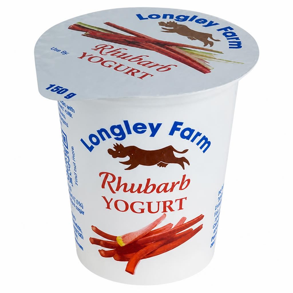 Longley Farm Rhubarb Yogurt 150g