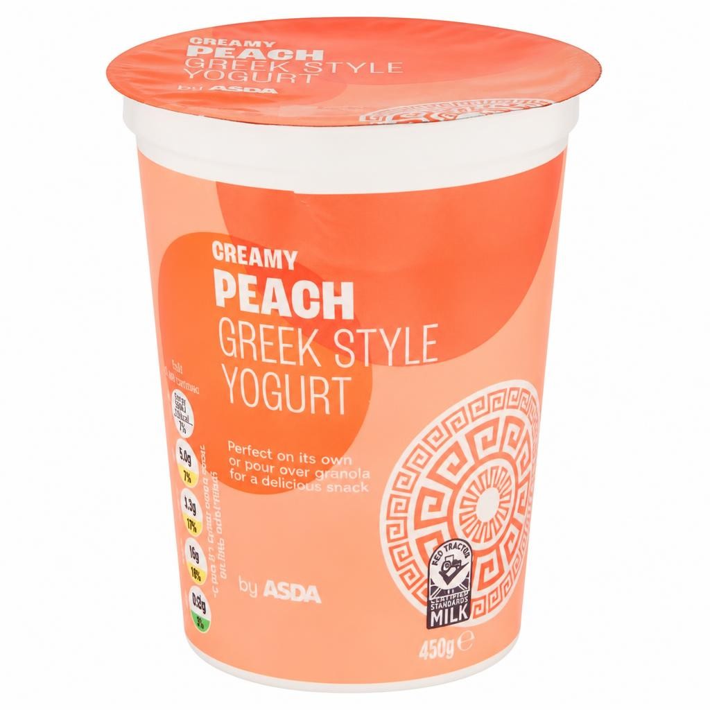 ASDA Creamy Peach Greek Style Yogurt 450g