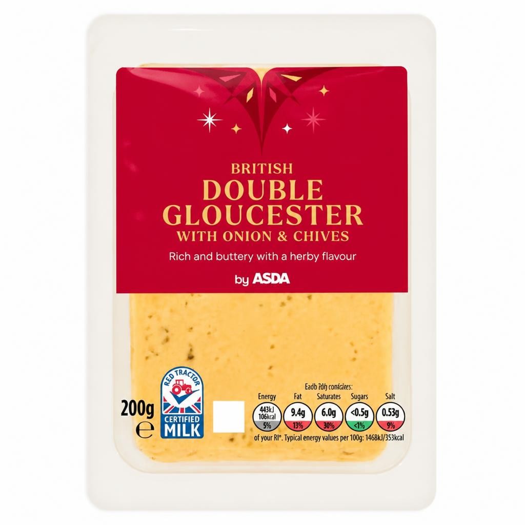 ASDA British Double Gloucester with Onion & Chives 200g