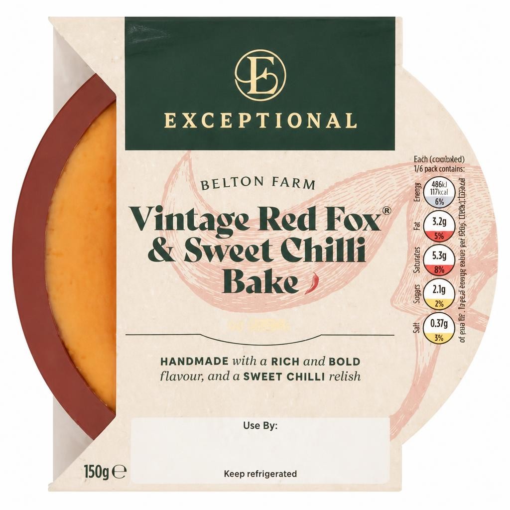 Exceptional by ASDA Belton Farm Vintage Red Fox & Sweet Chilli Bake 150g