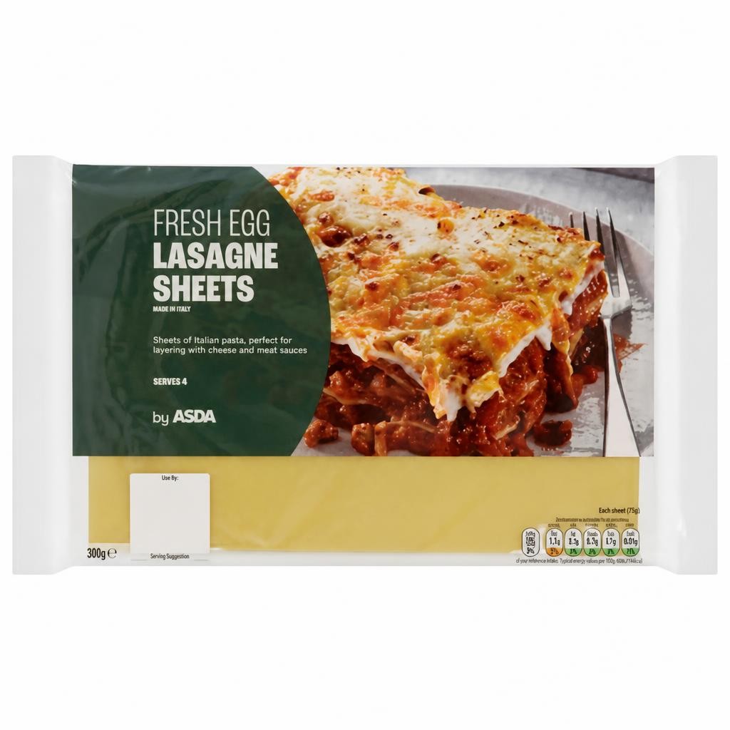 ASDA Fresh Egg Lasagne Sheets 300g