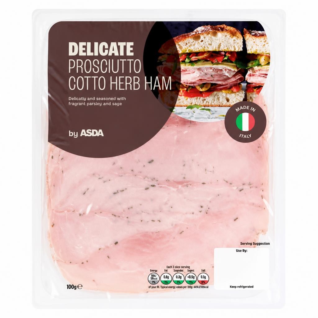 ASDA Delicate Prosciutto Cotto Herb Ham 100g