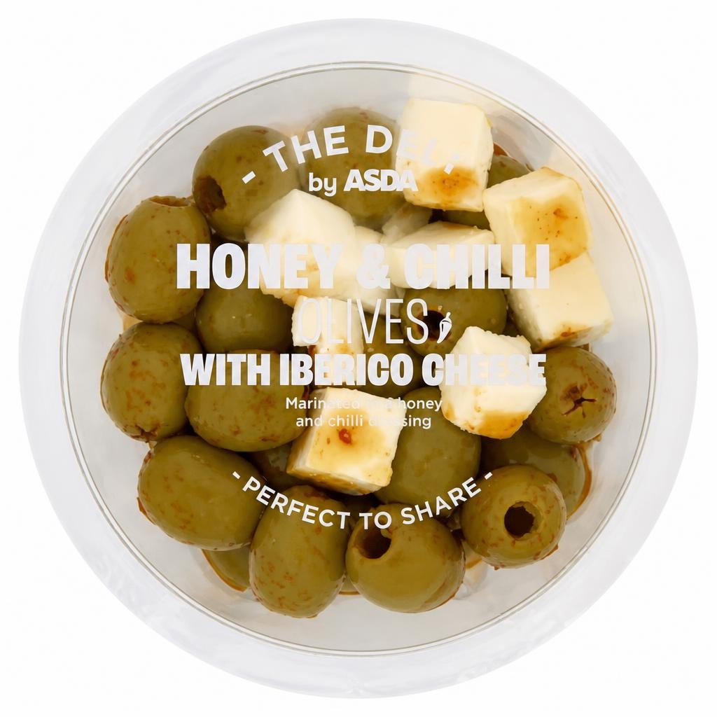 ASDA the Deli Honey & Chilli Olives with Ibérico Cheese 150g