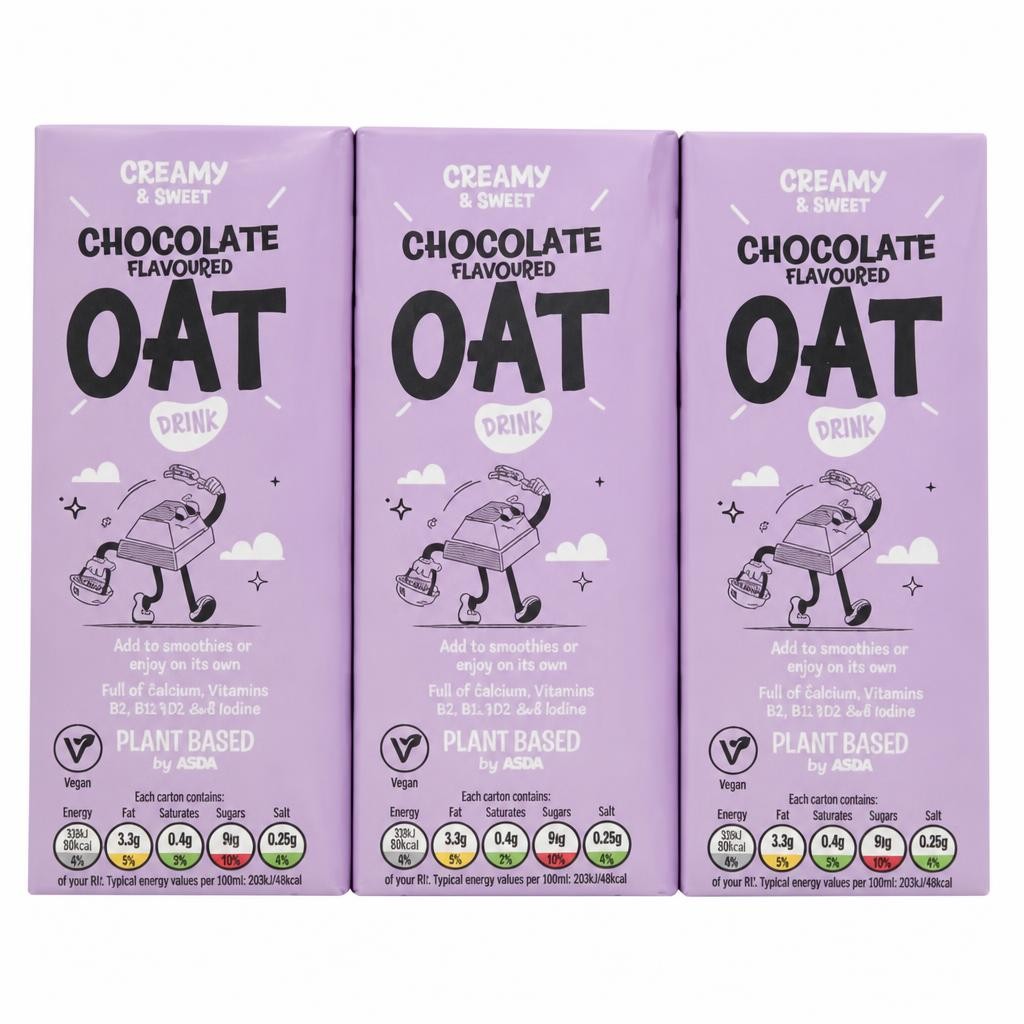 Plant Based by ASDA Plant Based Chocolate Flavoured Oat Drink 200ml