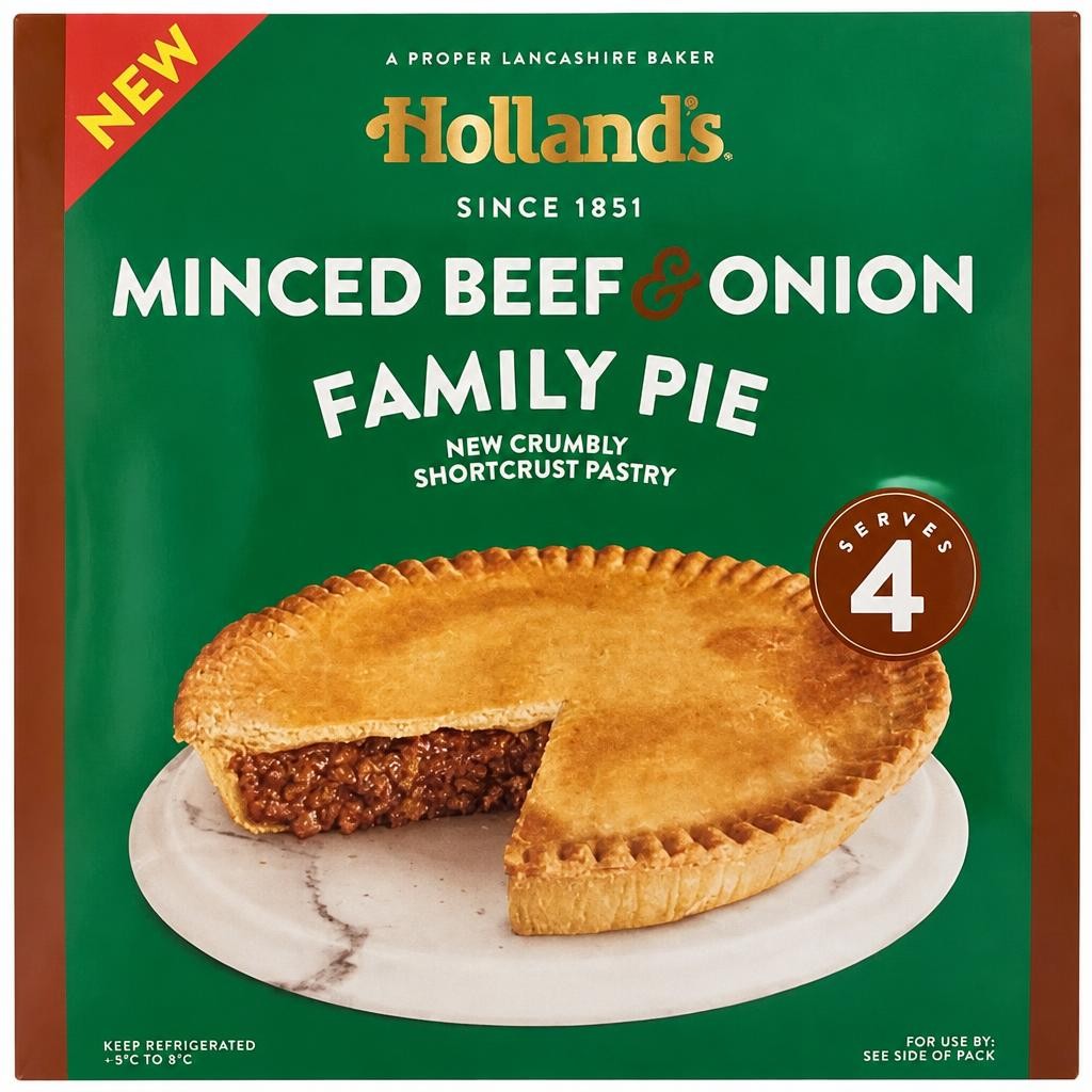 Holland's Minced Beef & Onion Family Pie